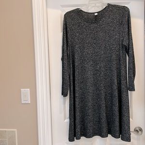 Old Navy dress size XL black heather print